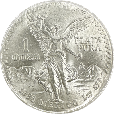 Mexico 1 oz Silver Libertad 1988 Silver Coin