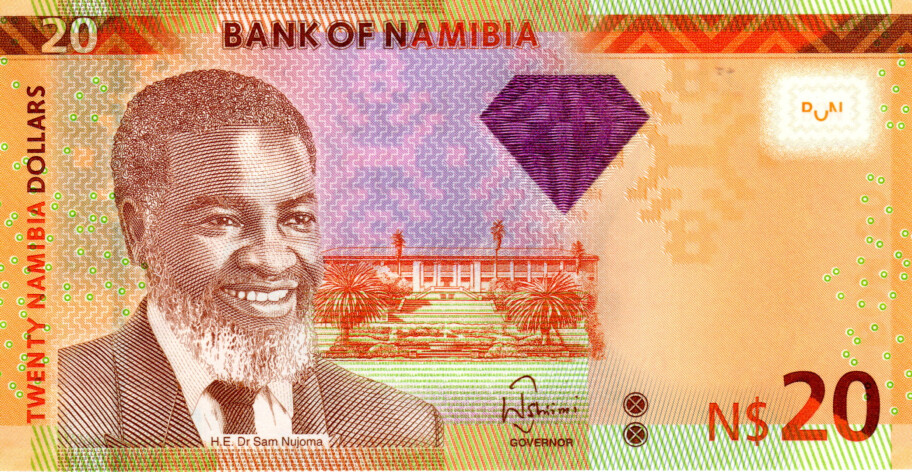 Namibia $20 2013 UNC Banknote P-12b Prefix D Paper Money