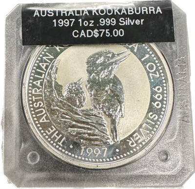 Australia Kookaburra 1 Dollar 1oz .999 Silver 1997 Silver Coin