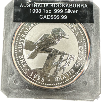 Australia Kookaburra 1 Dollar 1oz .999 Silver 1998 Silver Coin