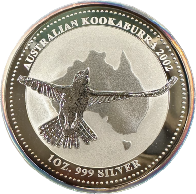 Australia Kookaburra 1 Dollar 1oz .999 Silver 2002 Silver Coin