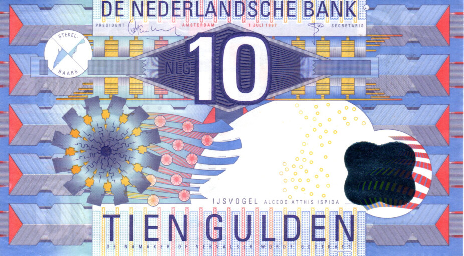 Netherlands 10 Gulden 1997 XF Banknote P-99 Series 10668 Paper Money