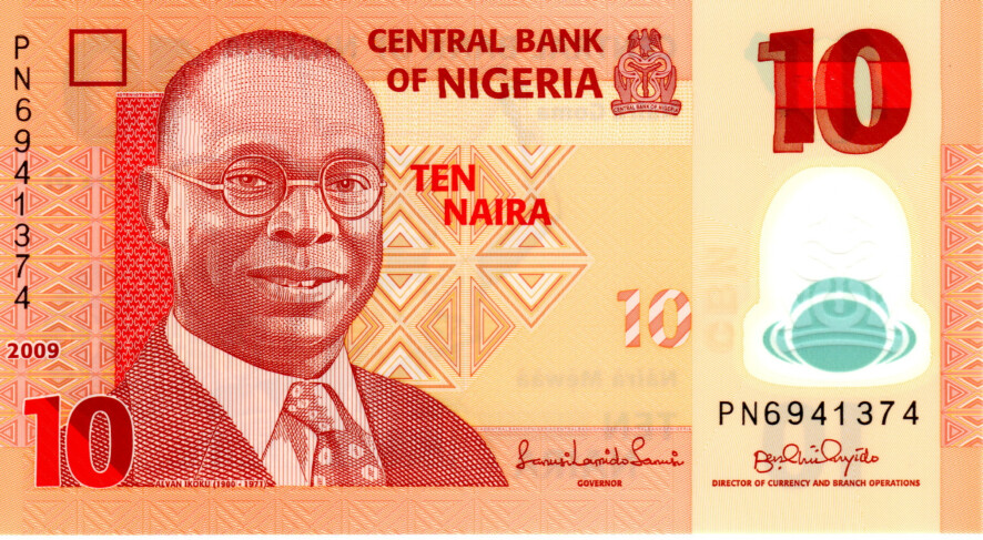 Nigeria 10 Naira 2009 UNC Polymer Banknote P-39a Prefix PN Paper Money