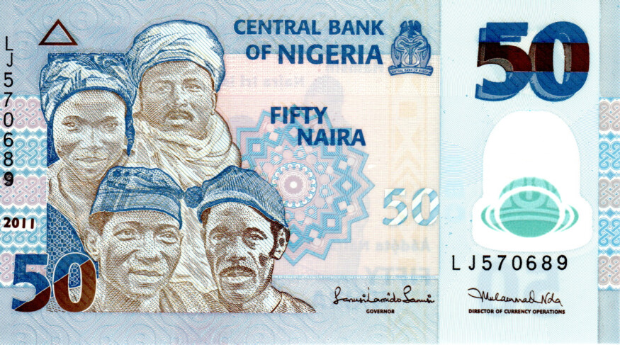 Nigeria 50 Naira 2011 UNC Polymer Banknote P-40c Prefix LJ Paper Money