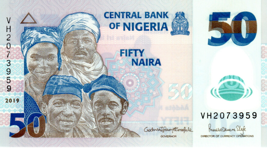 Nigeria 50 Naira 2019 UNC Polymer Banknote P-40 Prefix VH Paper Money