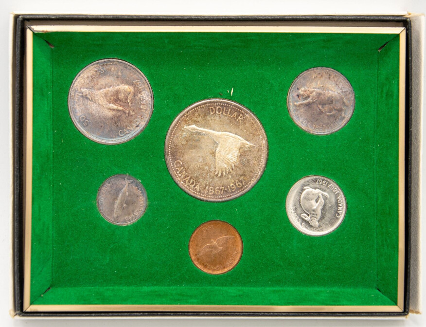Canada 1967 Bank of Montreal Centennial Silver Coins Set Wildlife