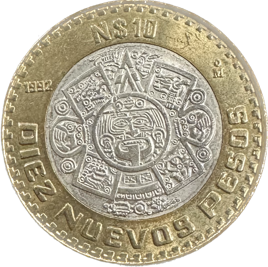 Mexico 10 Pesos 1992 Coin