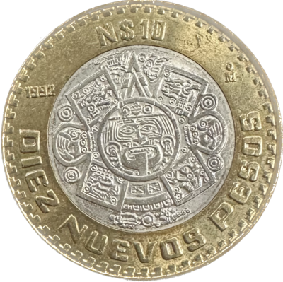Mexico 10 Pesos 1992 Coin