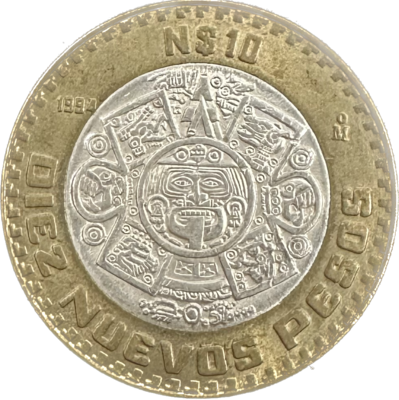 Mexico 10 Pesos 1994 Coin