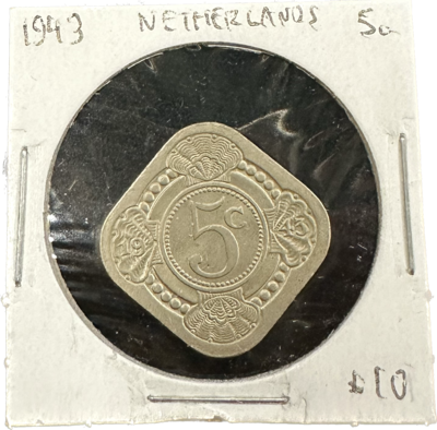 Netherlands 5 Cents 1943 Coin