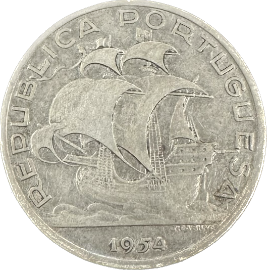 Portugal 10 Escudos 1932 KM-582 12.5gr 68% 0.2733 ASW Silver Coin