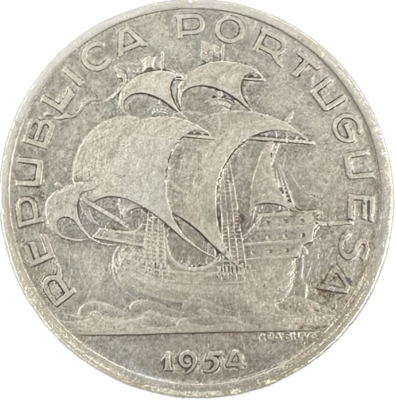 Portugal 10 Escudos 1932 KM-582 12.5gr 68% 0.2733 ASW Silver Coin