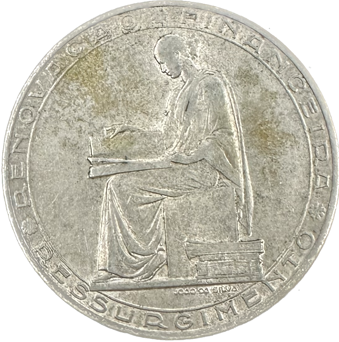 Portugal 20 Escudos 1953 KM-585 21gr 80% 0.540 ASW Silver Coin