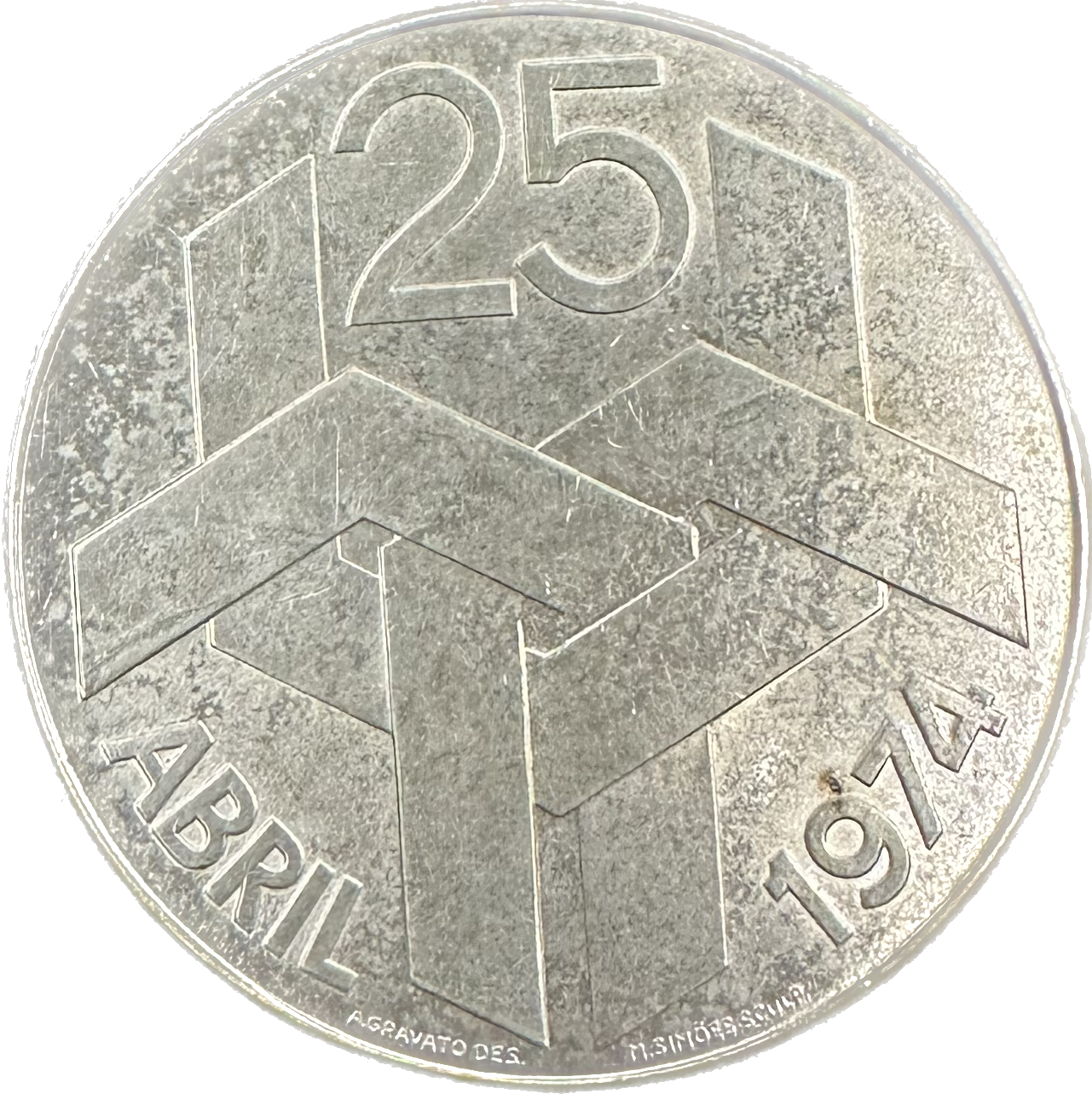 Portugal 250 Escudos 1974 KM-604 25gr 68% 0.5466oz ASW Silver Coin