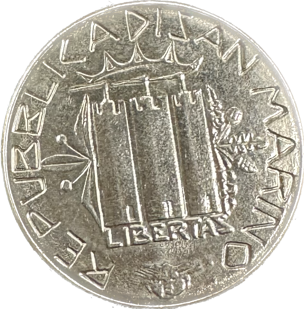 San Marino 100 Liras 1985 UNC Coin