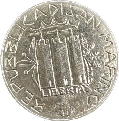 San Marino 100 Liras 1985 UNC Coin