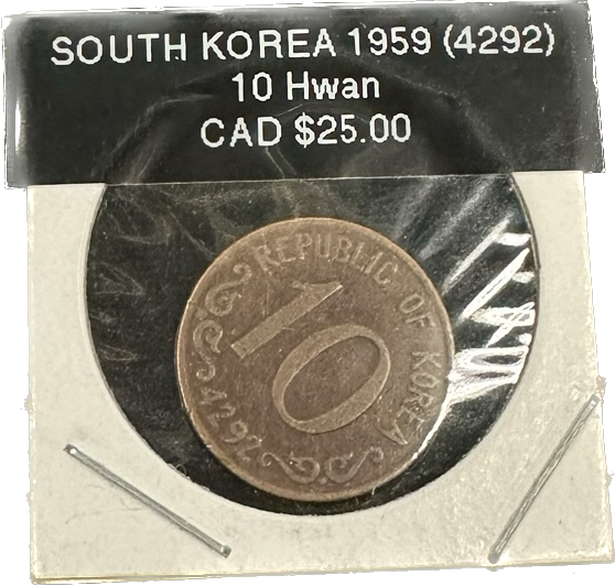 South Korea 10 Hwan 1959 (4292) Coin