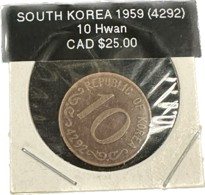 South Korea 10 Hwan 1959 (4292) Coin