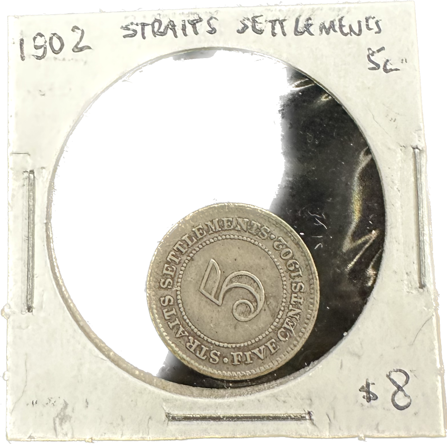 Straits Settlements 5 Cents 1902 Coin