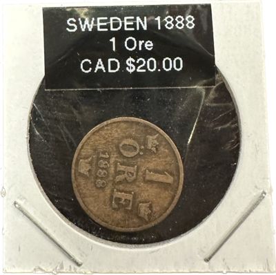 Sweden 1 Ore 1888 Coin