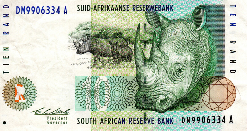 South Africa 10 Rand ND(1993) VF+ Banknote P-123a Prefix DM Stals Sig. Paper Money