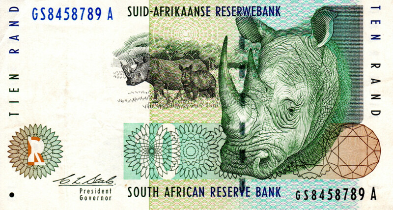 South Africa 10 Rand ND(1993) aXF+ Banknote P-123a Prefix GS Stals Sig. Paper Money