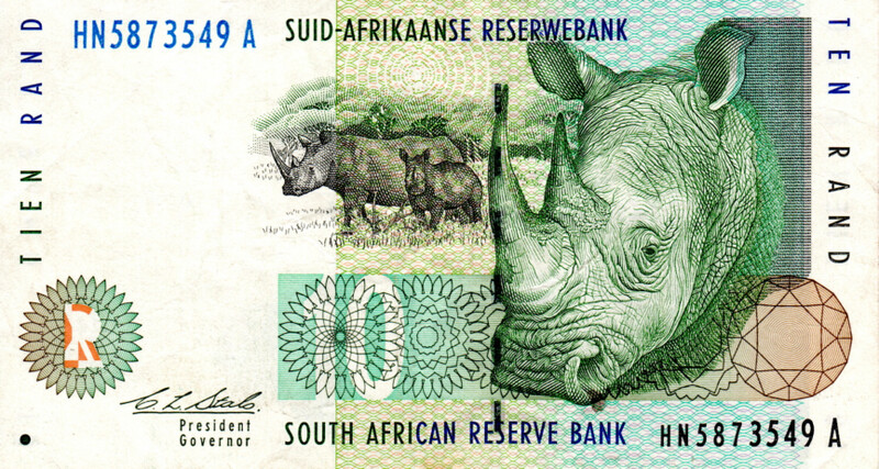 South Africa 10 Rand ND(1993) VF+ Banknote P-123a Prefix HN Stals Sig. Paper Money