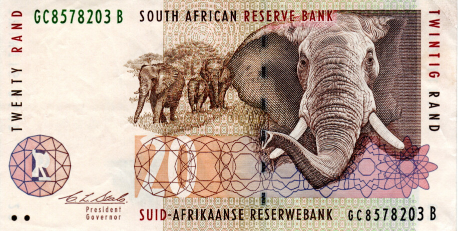 South Africa 20 Rand ND(1993) aXF Banknote P-124a Prefix GC Stals Sig. Paper Money
