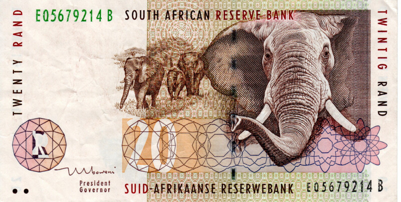 South Africa 20 Rand ND(1999) VF+ Banknote P-124b Prefix EQ Mboweni Sig. Paper Money