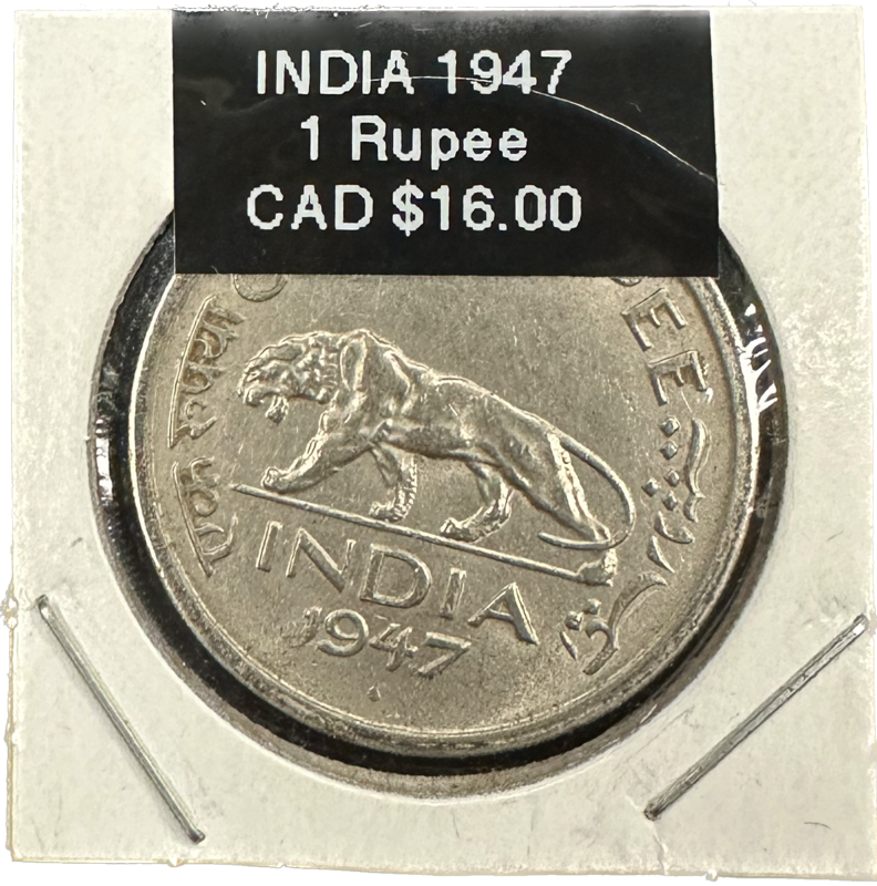 India 1 Rupee 1947 Coin