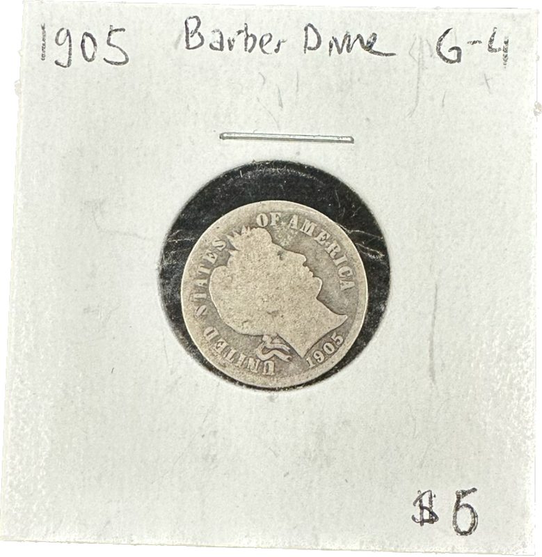 USA Barber Dime 1905 G-4 Coin