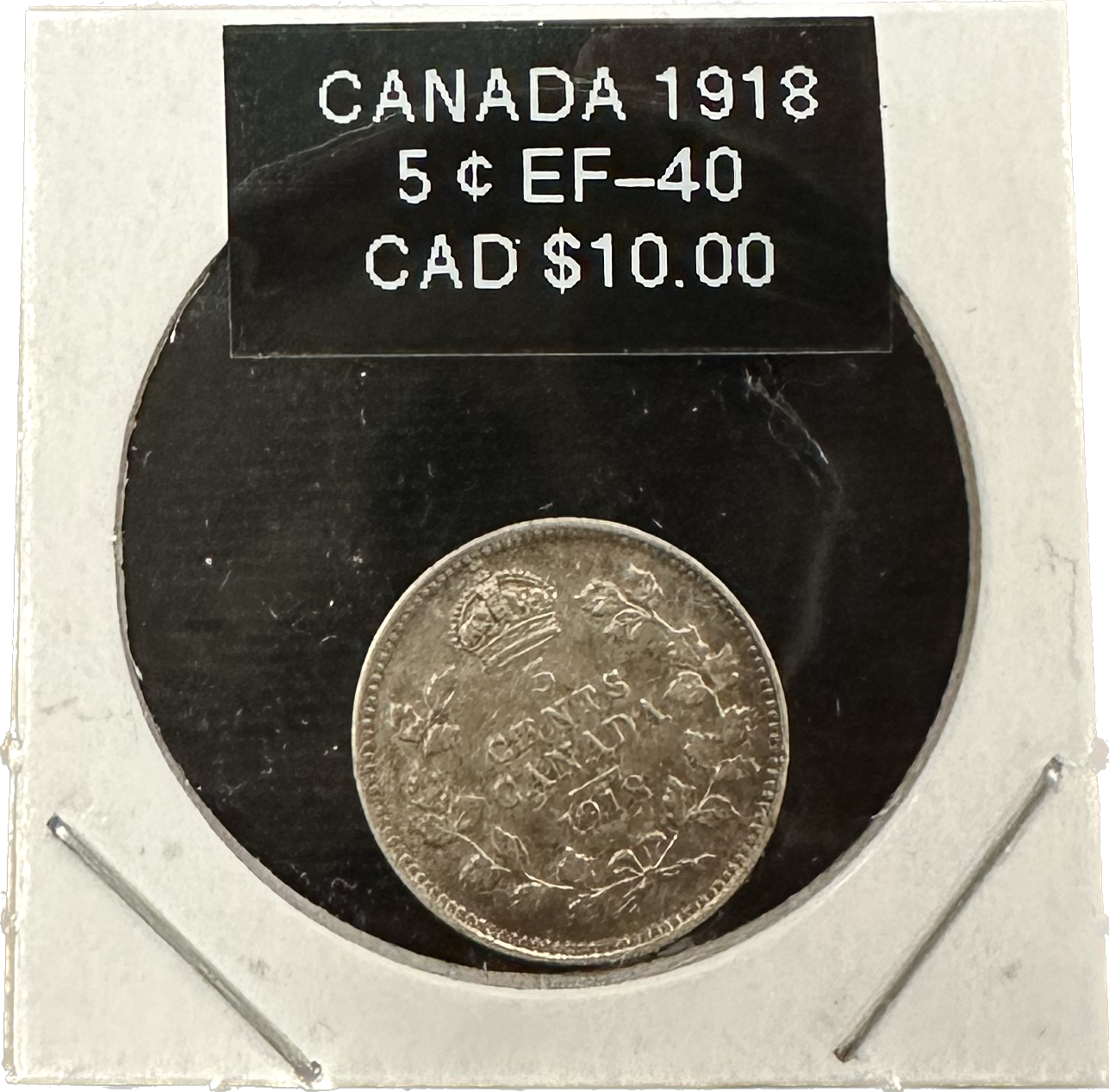Canada 5 Cents 1918 EF-40 Coin