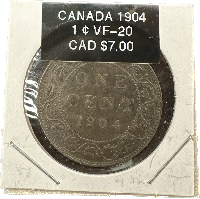 Canada 1 Cent 1904 VF-20 Coin