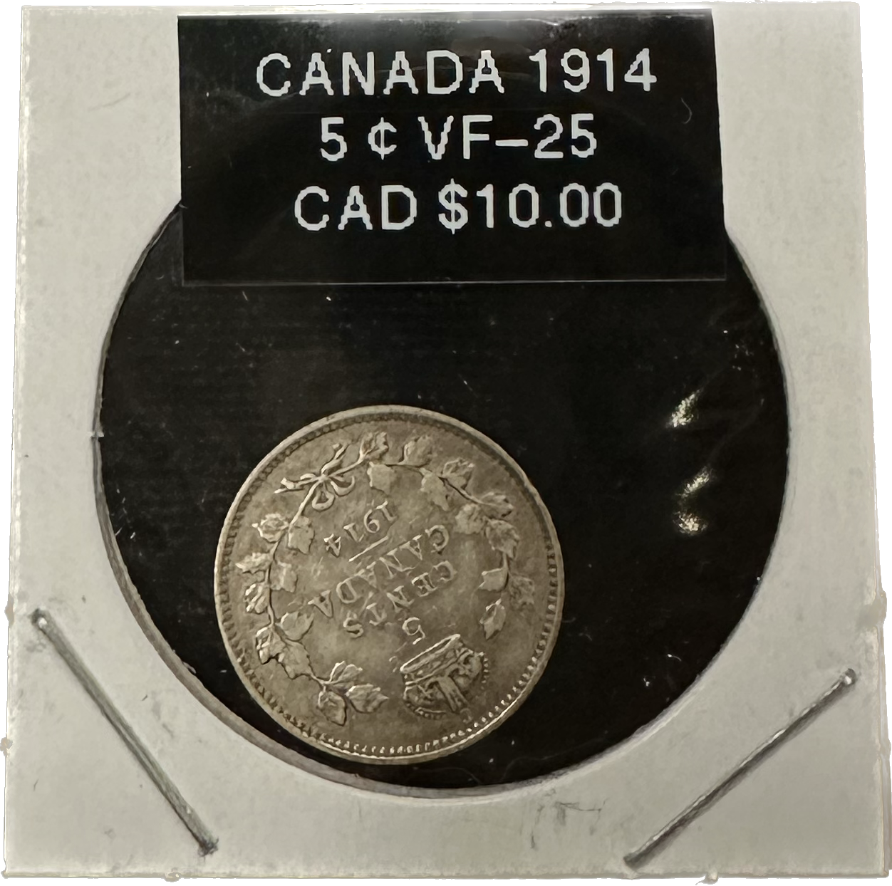 Canada 5 Cents 1914 VF-25 Coin