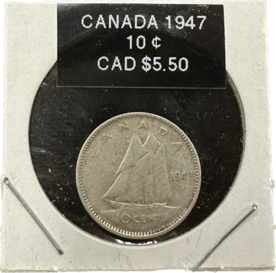 Canada 10 Cents 1947 Coin