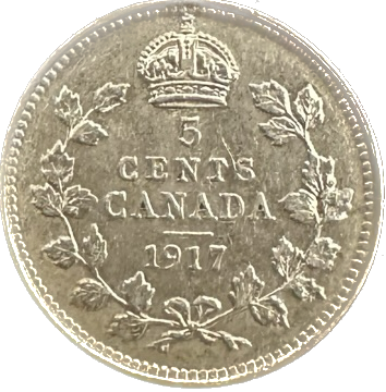 Canada 5 Cents 1917 MS-63 Coin