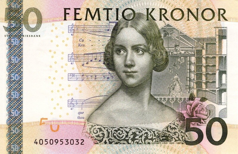 Sweden 50 Kronor 2004 AU Banknote P-64a Prefix 4050 Bergqvist/Heikensten Sig. Paper Money