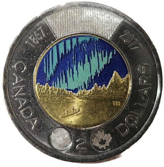 Canada 2017 $2 Toonie Glow in the Dark Coin
