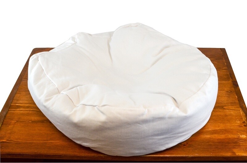 Coussin de grossesse, sarrasin bio poly/coton, trou au centre, 16&#39;&#39; rond, 6&#39;&#39; hauteur, (40x15cm)