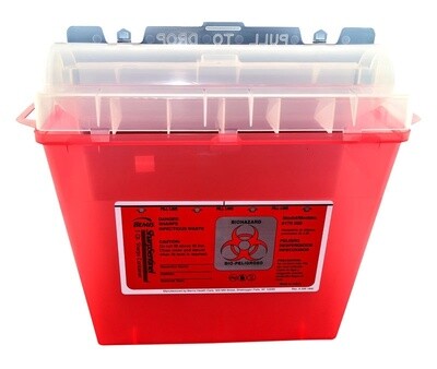 Collecteur pour déchets bio-médicaux 5 Quart/4.8L Rouge