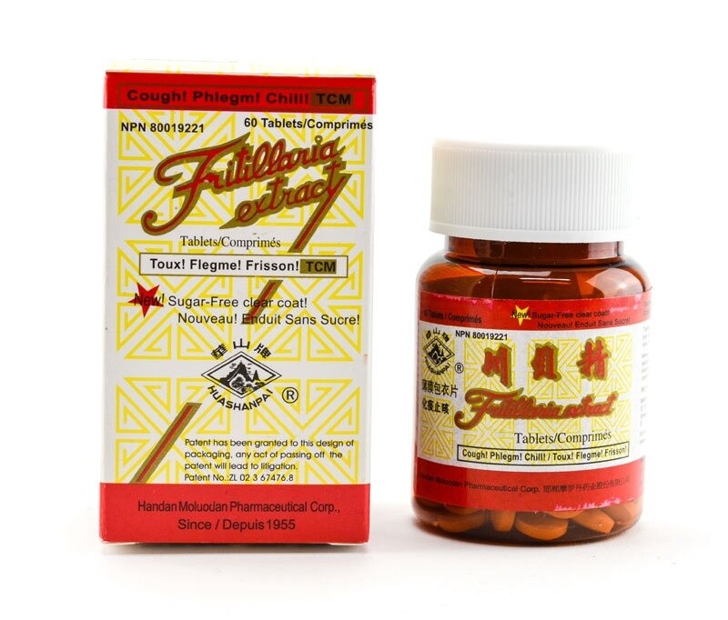 *FRITILLARIA EXTRACT TABLETS 60&#39;, toux! Flegme! Frisson!