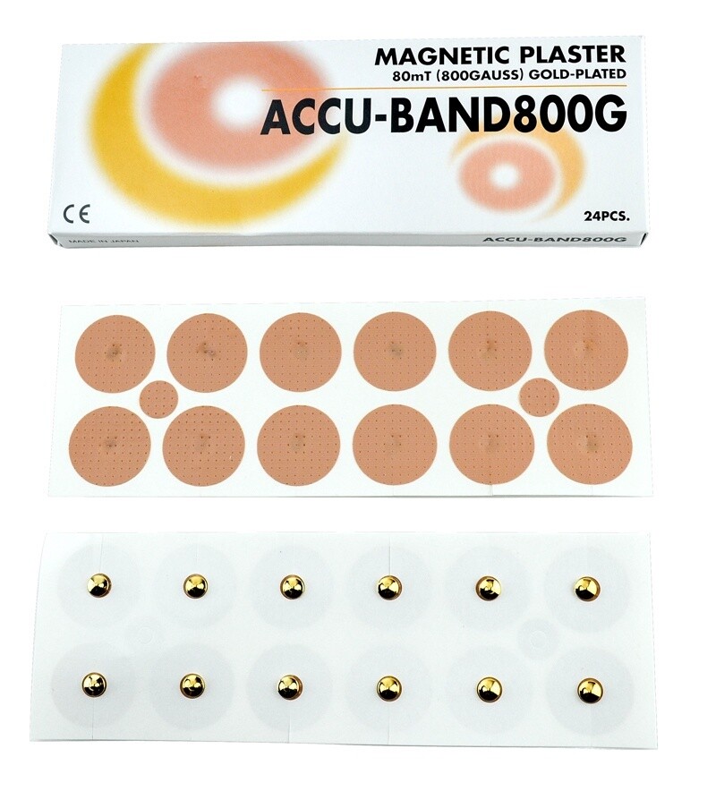 Aimant Accu-Band 800 Gauss Plaqué-Or, boîte de 24