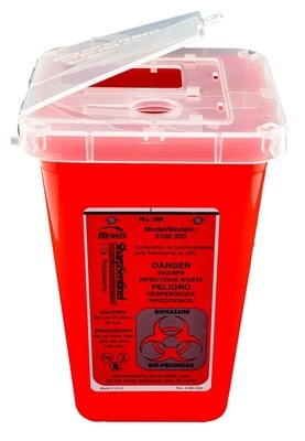 Collecteur pour déchets bio-médicaux 1L Rouge