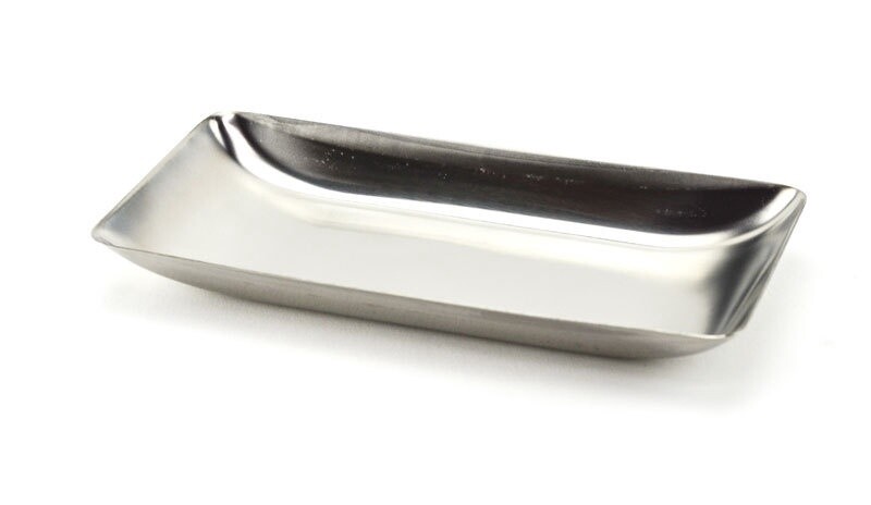 Plateau en acier inoxydable épais, 2 coins droits, 2.5&quot; x 5.25&quot;, SAR 72-53
