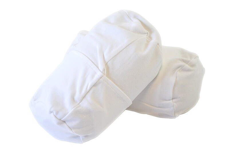 Housse protège Rondin avec rabat, tricot/coton (la paire) 9&#39;&#39;x5&#39;&#39; (23cm x 13cm)