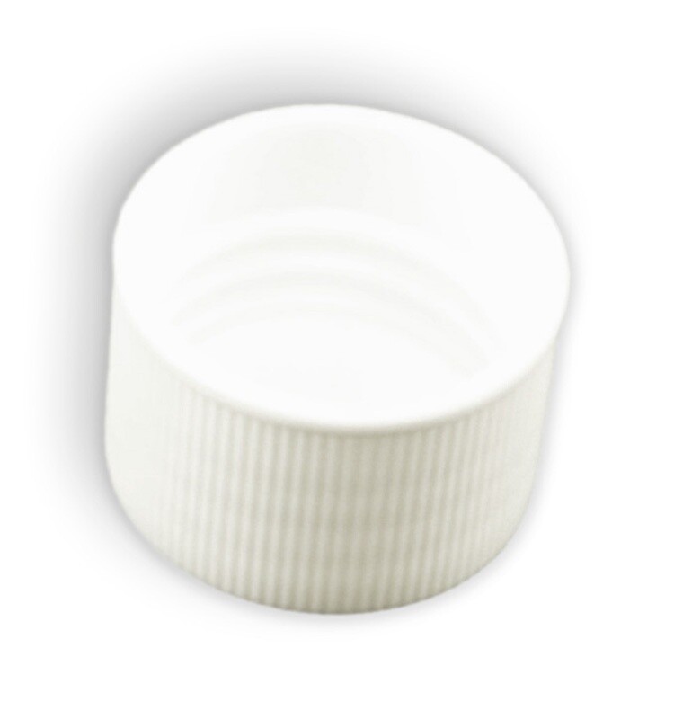 Bouchon  blanc strié régulier pour bouteille 24/410