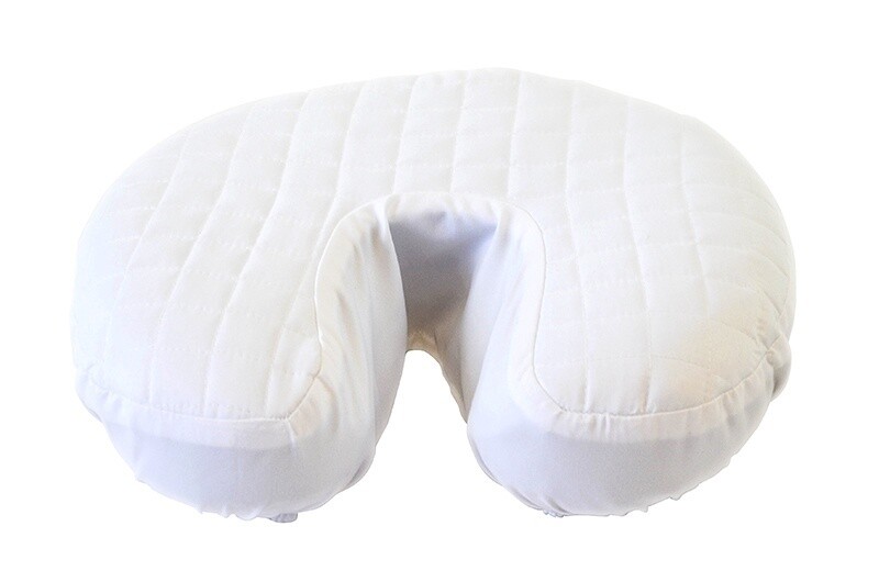 Couvre Appui-tête en U,  Têtière Piqué en microfibre  blanc