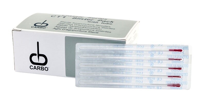Aiguilles acupuncture Carbo CT1 Blister Pack,1 aiguille par mandrin 100&#39;/bte