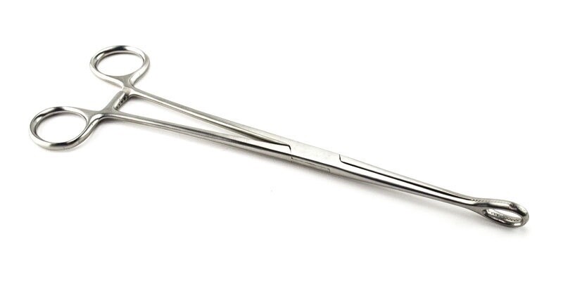 Pince hémostatique, bulbe pour boule de coton.