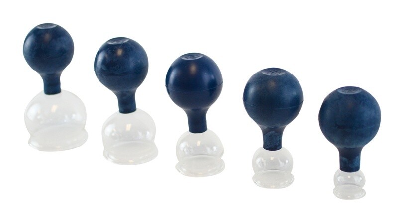 Ventouse en verre avec poire pour succion